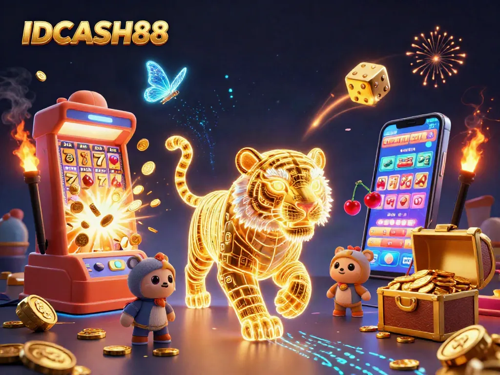 Play IDCASH88's thrilling lottery games amid a vibrant digital landscape bursting with energy.