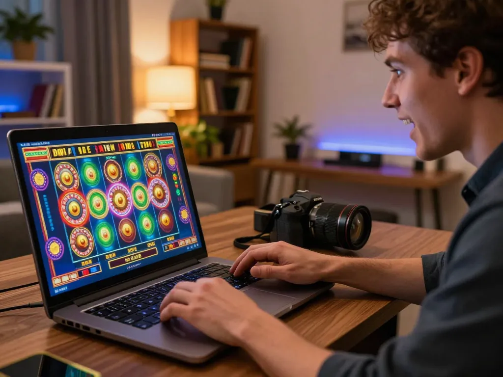 Engaging player focused on winning strategies at boosterjp's online casino platform.
