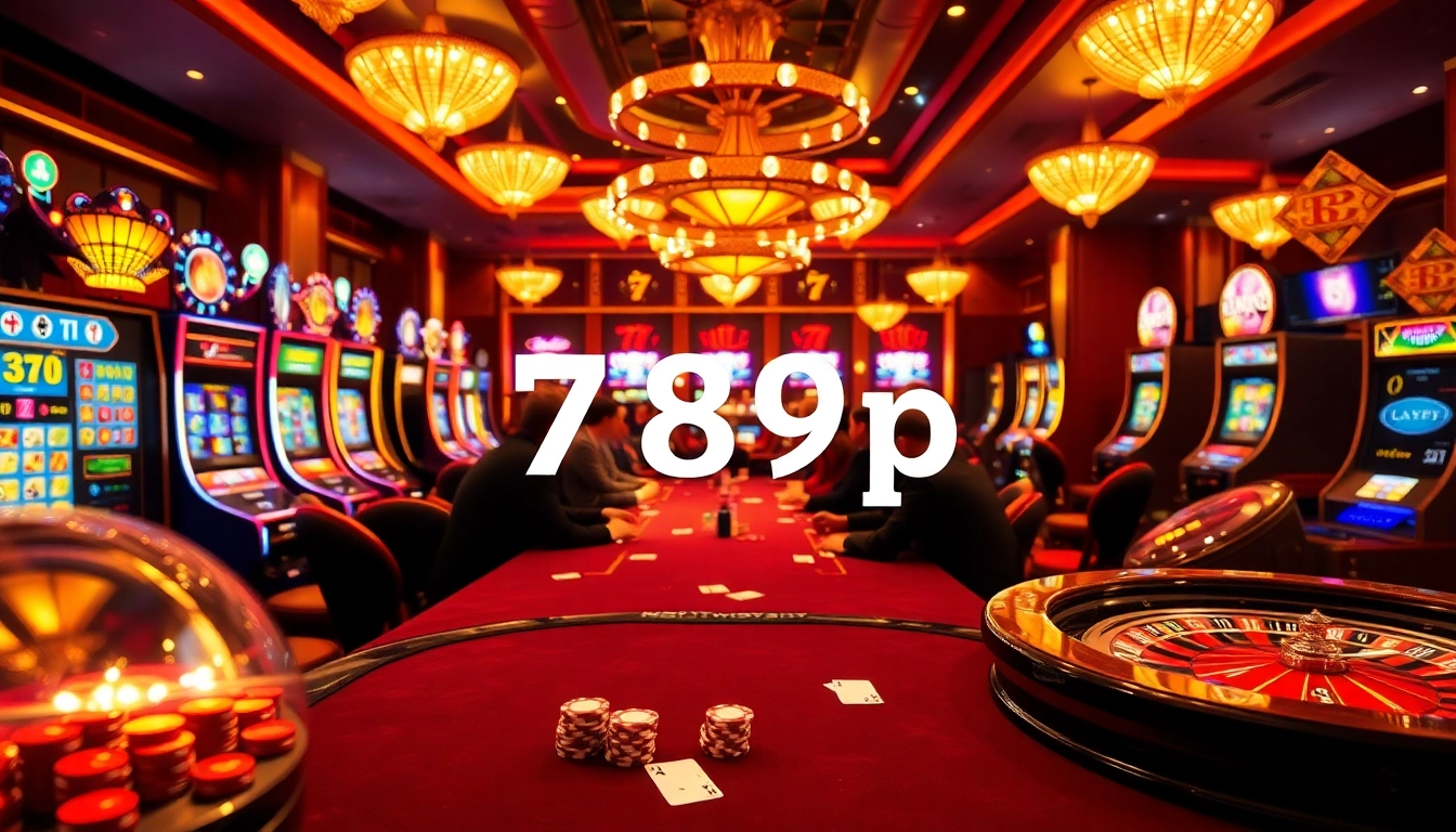 Players engage in a thrilling poker game at the 789p casino, showcasing excitement and luxury.