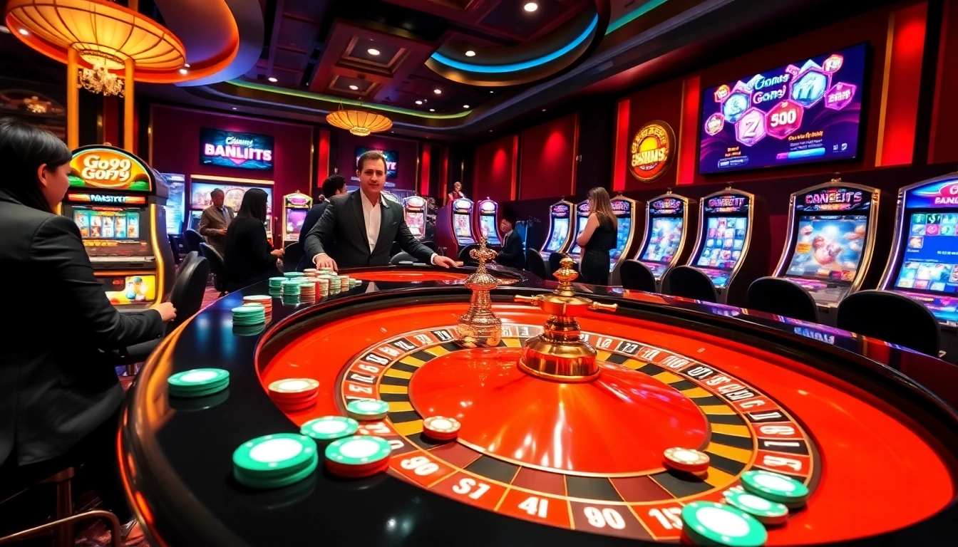 Exciting roulette action at go99 casino with vibrant gaming elements and a lively atmosphere.