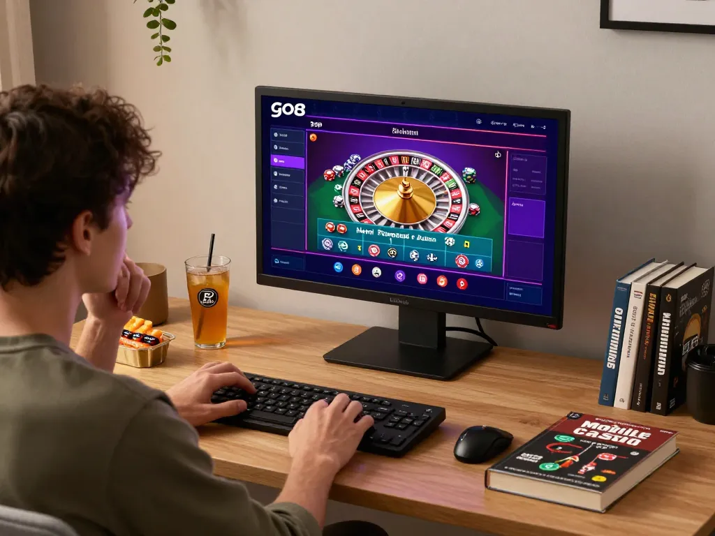 Engaging with go8 mobile casino app for strategic roulette gameplay at home.