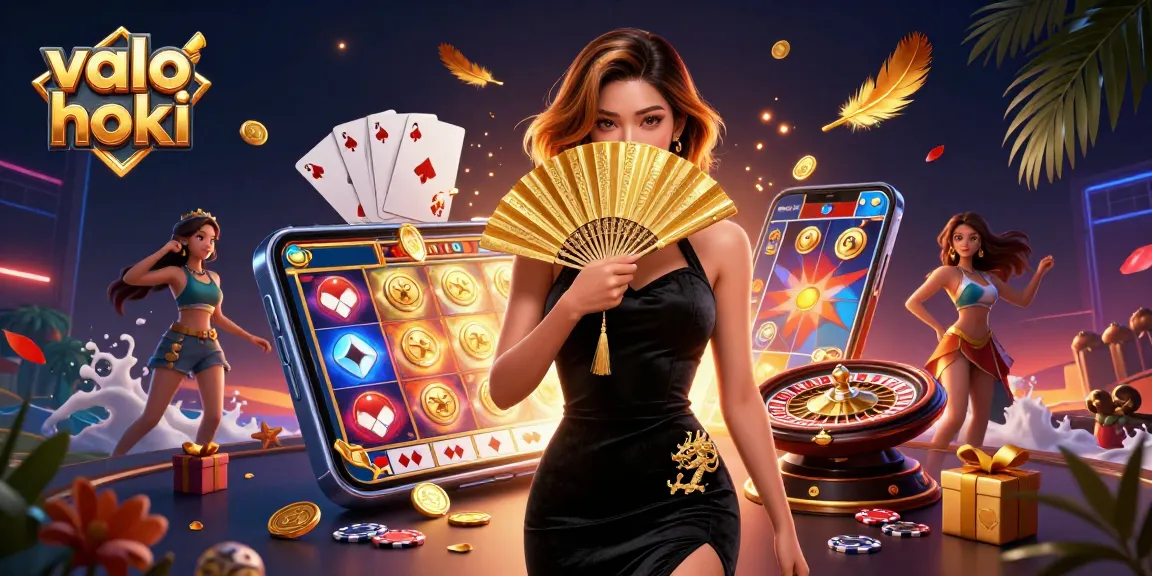 Win big with valo hoki in this vibrant casino-themed 3D illustration.