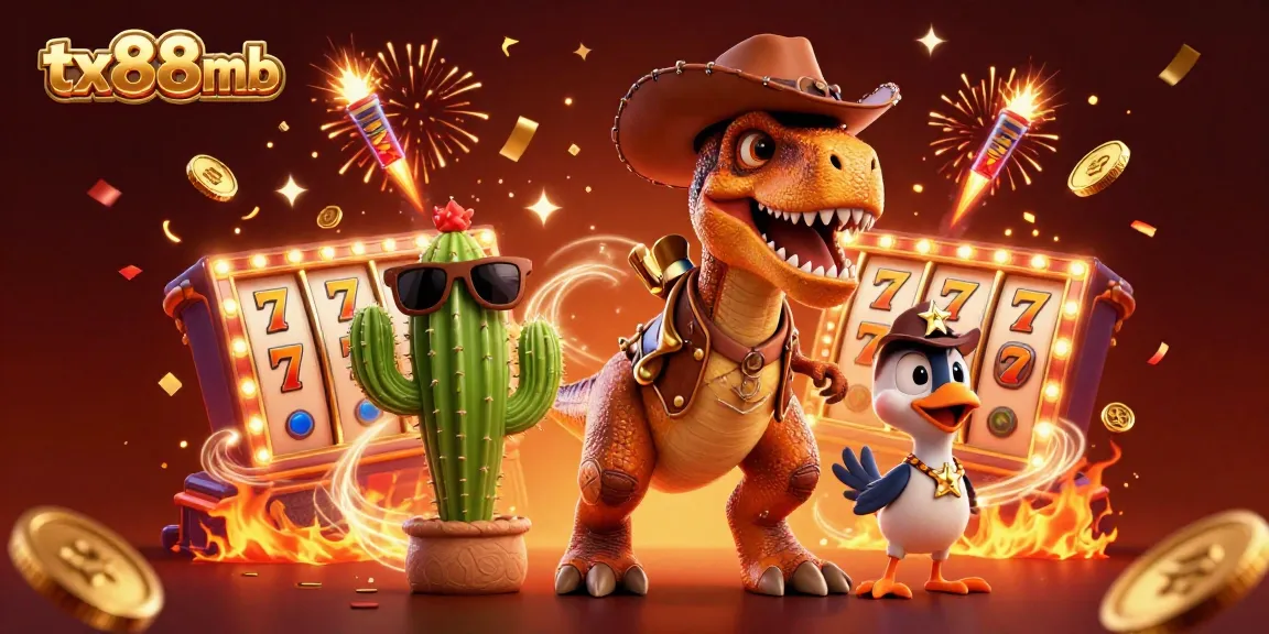 Experience thrilling gaming action with tx88mb’s dynamic slots and vibrant confetti celebration.
