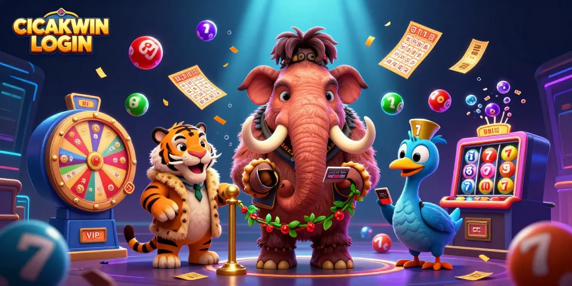 Masuk ke CICAKWIN LOGIN dengan fitur premium dan elemen permainan yang menggugah selera di dalam ilustrasi menarik.
