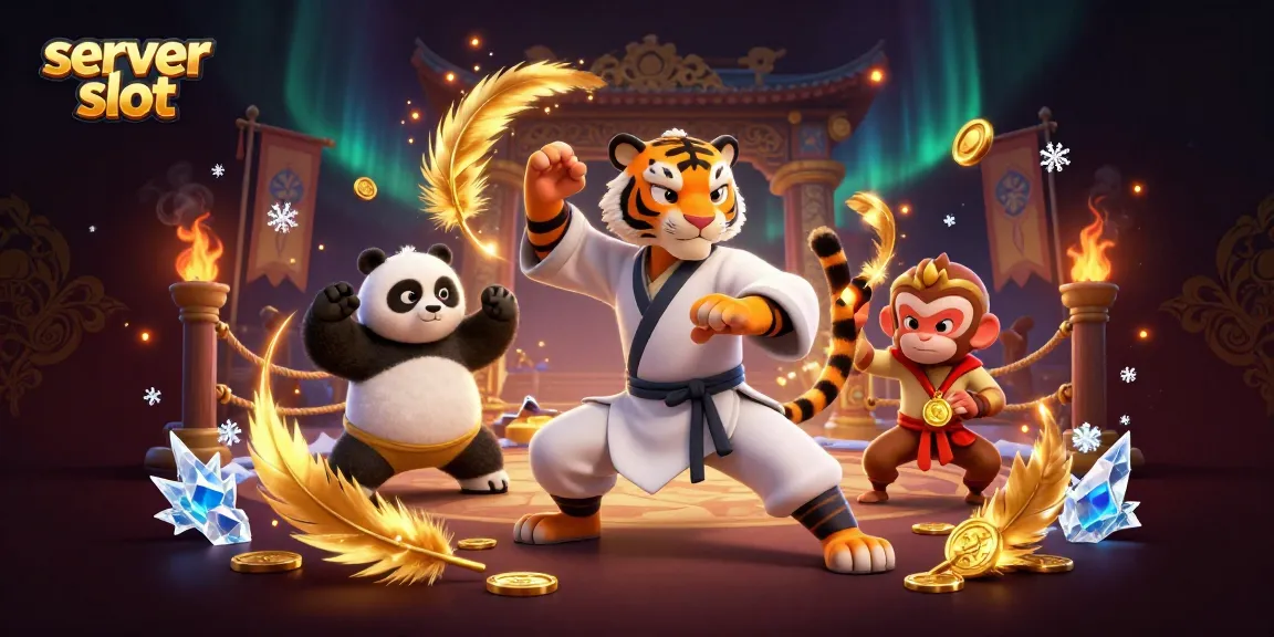 Engage with the server slot gaming experience in this illustrated dynamic 3D scene with unique characters.
