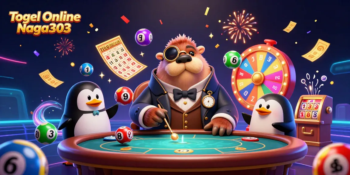 Togel Online Naga303 brings excitement with a dynamic scene of a jolly walrus and friends in a colorful underwater casino