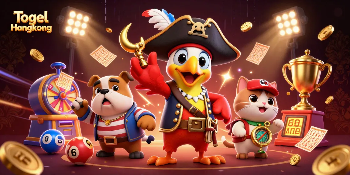 Togel Hongkong illustrates dynamic lottery action with vibrant characters and engaging game elements.