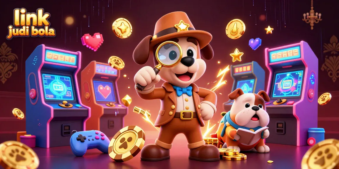 Uncover exciting betting options at link judi bola with creative 3D casino illustration featuring detective characters.