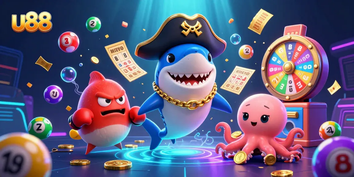 Engage with u88's exciting gaming world featuring dynamic characters and colorful lottery elements.