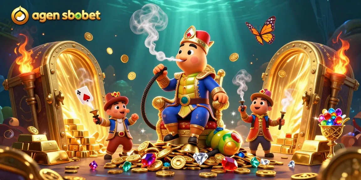 Mainkan agen sbobet dengan keceriaan dalam ilustrasi yang memikat, memperlihatkan karakter unik dalam suasana kasino.