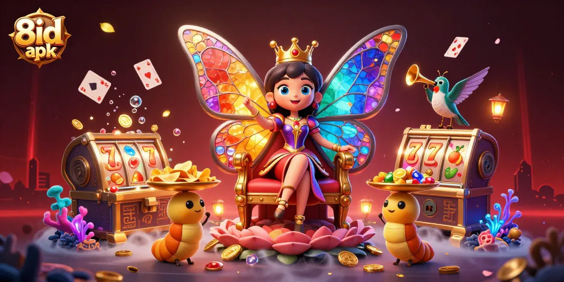 Engage with thrilling gameplay in 8id apk, featuring vibrant characters and dynamic slot gaming elements.