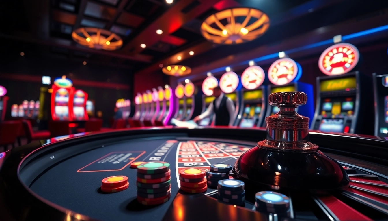 Engaging casino atmosphere at a roulette table featuring afk toto with vibrant chips and exciting ambiance.
