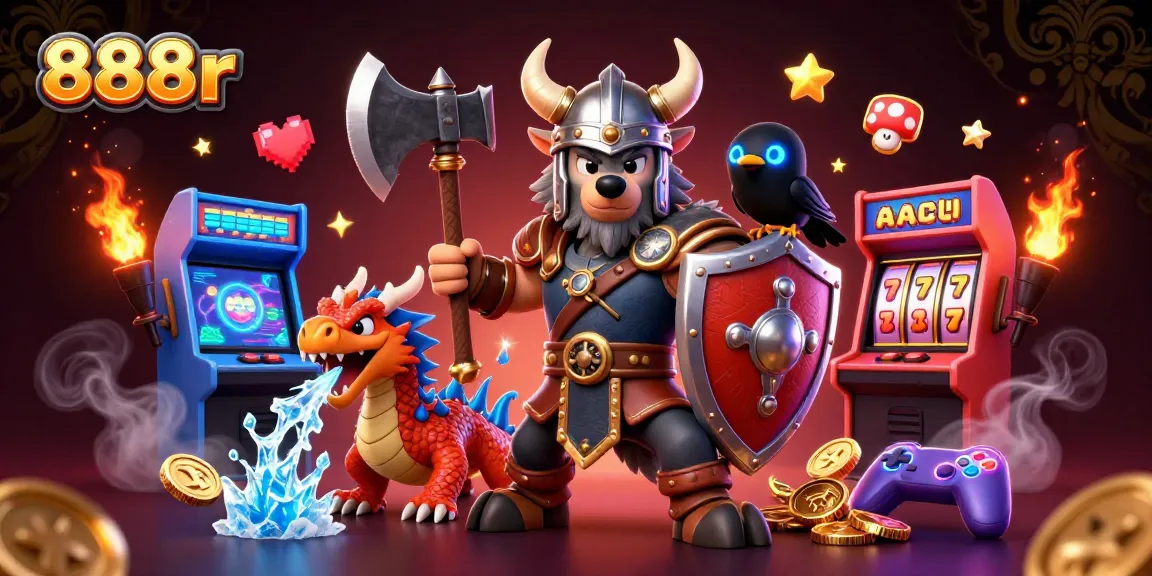 Play thrilling games at 888r with unique characters in an immersive casino world.